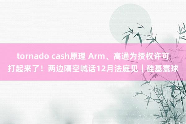 tornado cash原理 Arm、高通为授权许可打起来了！两边隔空喊话12月法庭见｜硅基寰球